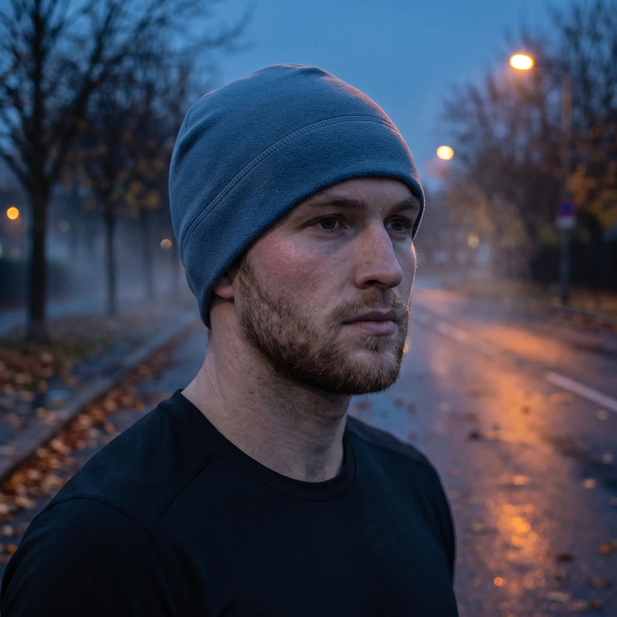 Unisex Thermal Running Beanie | Windproof Fleece Hat for Autumn & Winter