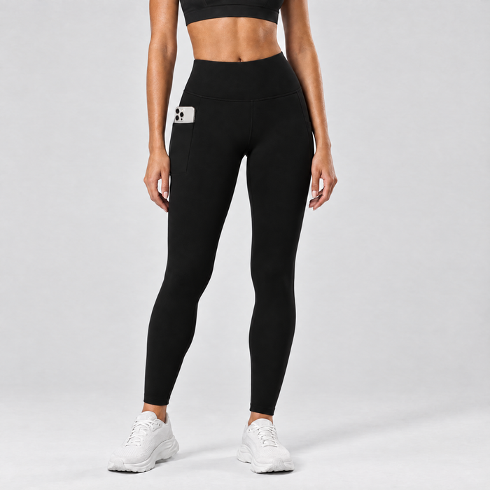 Women's Fleece-Lined Running Tights | High-Waisted with Pockets