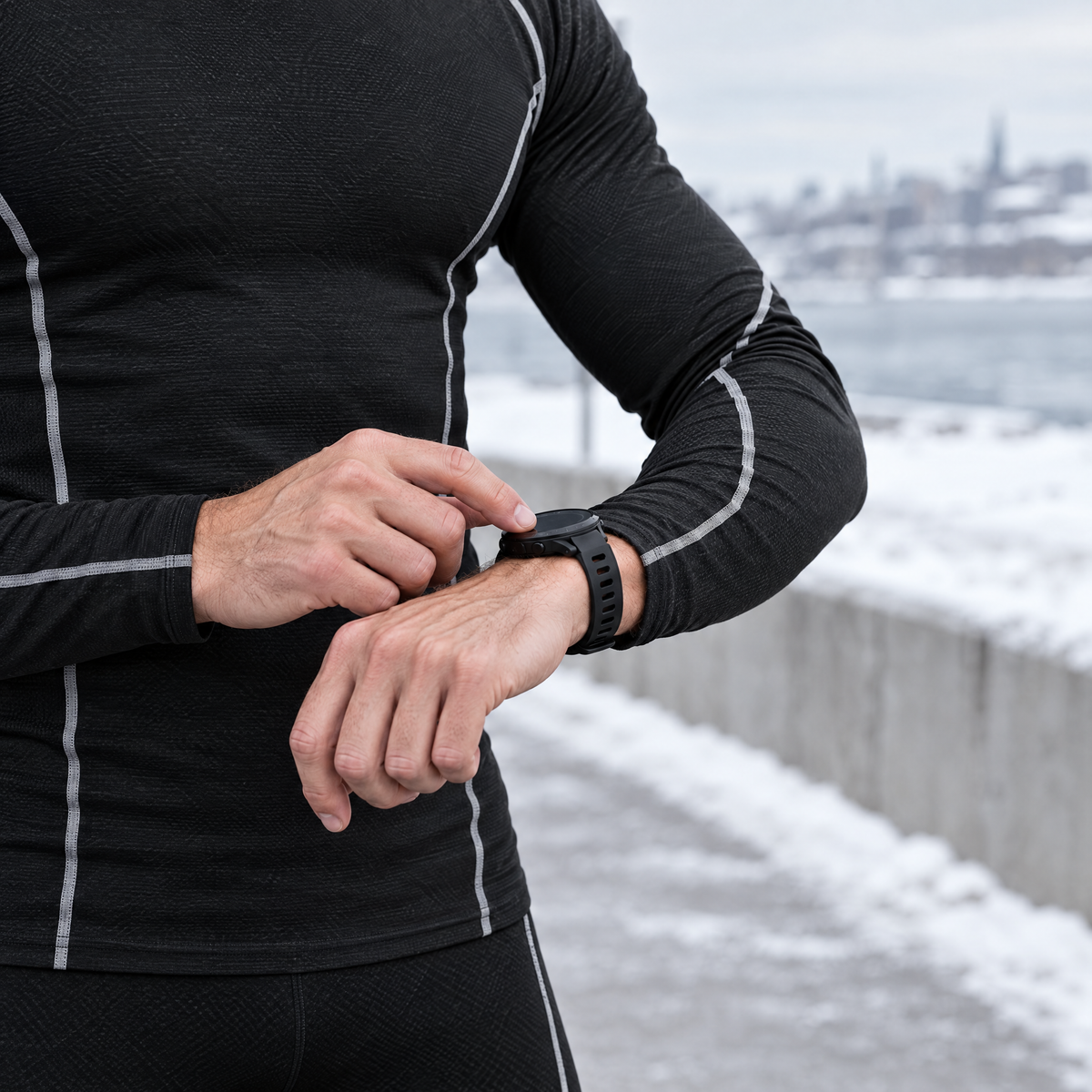Men's Thermal Running Base Layer Set | Top & Tights