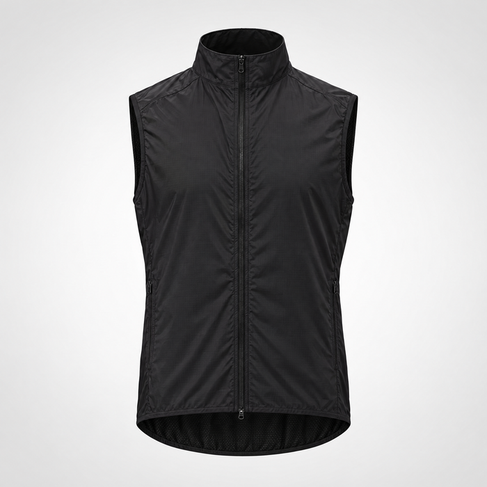 Windproof running vest – Black