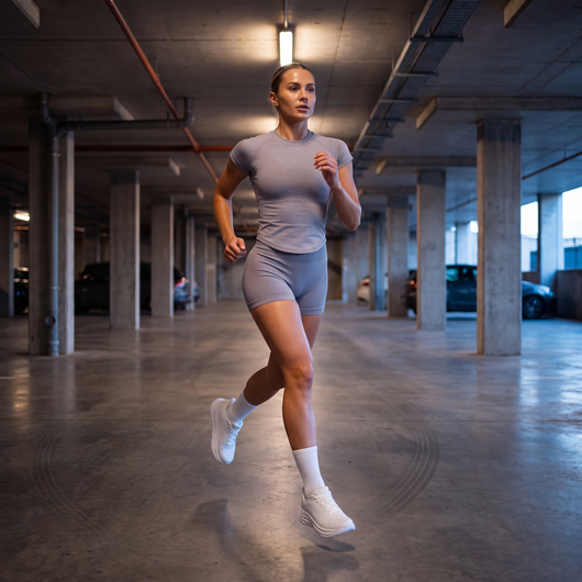 Women's Seamless Running Set | Short Sleeve Top & Shorts