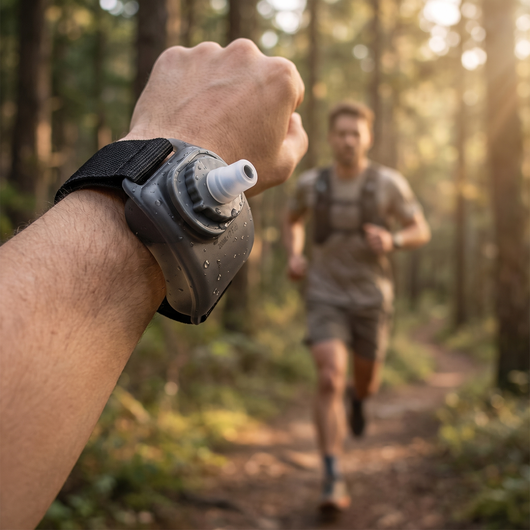 Wrist Water Bottle for Runners | 200ml Hands-Free Hydration Band