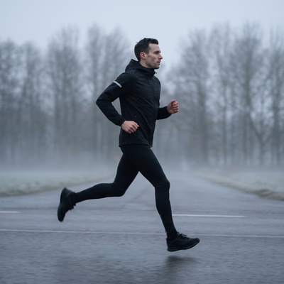 Men's Windproof Running Jacket | Hooded & Lightweight