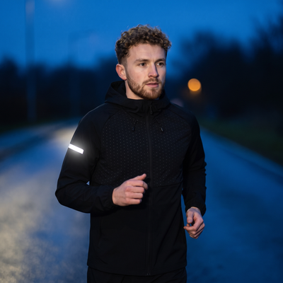 Men's Windproof Running Jacket | Hooded & Lightweight