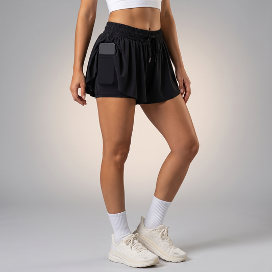 Women's 2-in-1 Running Shorts | Flowy with Phone Pocket