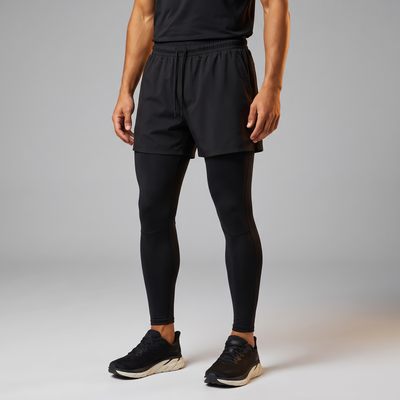 Men's 2-in-1 Running Tights | With Built-In Short