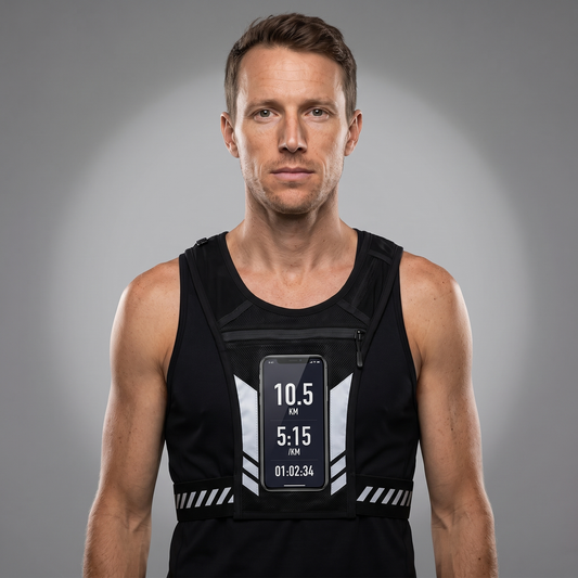 Reflective Running Vest | Touchscreen Phone Holder