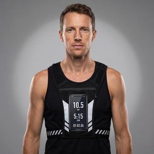 Reflective Running Vest | Touchscreen Phone Holder