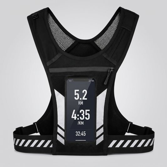 Reflective Running Vest | Touchscreen Phone Holder