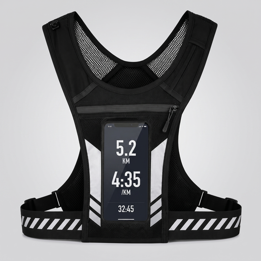 Reflective Running Vest | Touchscreen Phone Holder