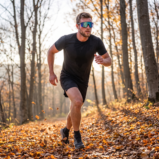 Running Sunglasses | Wraparound Shield Lens