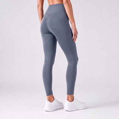 Löpartights för dam, hög midja | Sidofickor, Squat-Proof Nylon