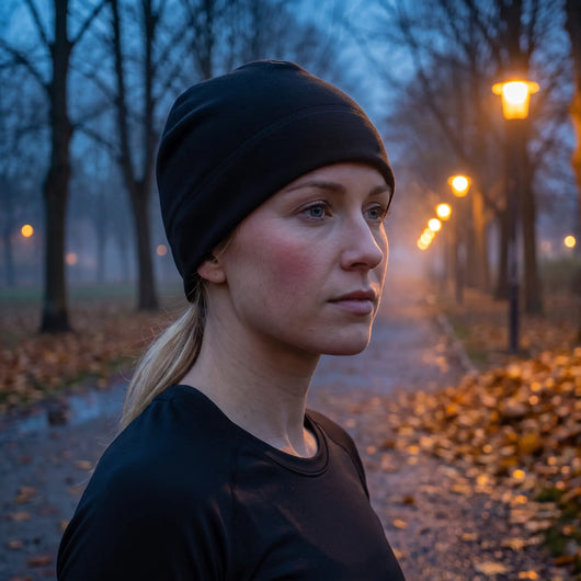 Unisex Thermal Running Beanie | Windproof Fleece Hat for Autumn & Winter