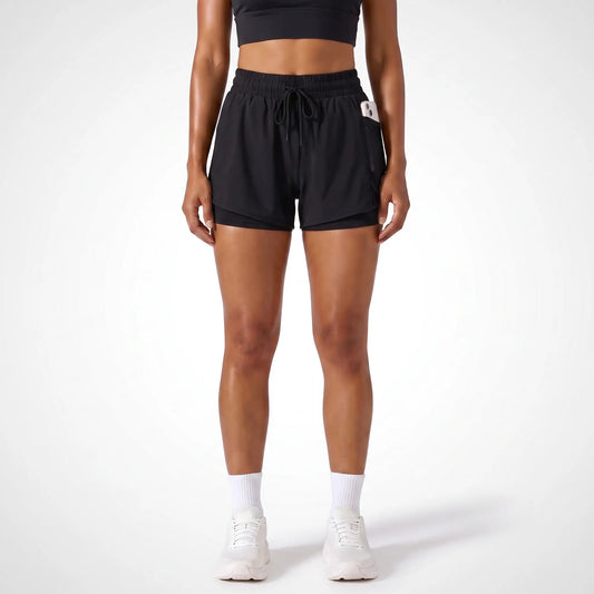 Women's 2-in-1 Running Shorts | High-Waisted with Mesh Phone Pocket