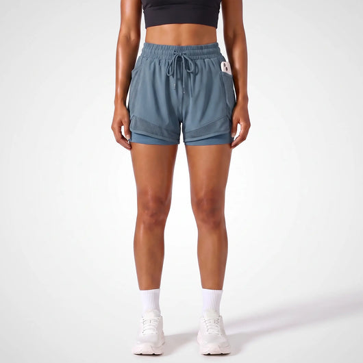 Women's 2-in-1 Running Shorts | High-Waisted with Mesh Phone Pocket