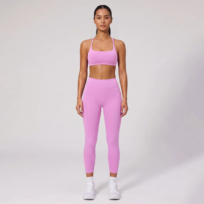 Women's 2-Piece Running Set | High-Waisted Leggings & Cross-Back Sports Bra