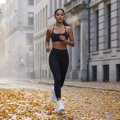 Women's 2-Piece Running Set | High-Waisted Leggings & Cross-Back Sports Bra