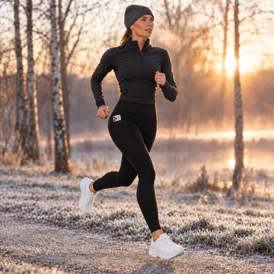 Women's Fleece-Lined Running Tights | High-Waisted with Pockets