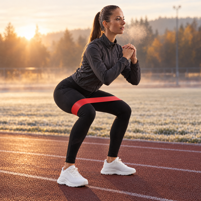 Resistance Band Set for Runners | 5 Loop Bands with Storage Bag