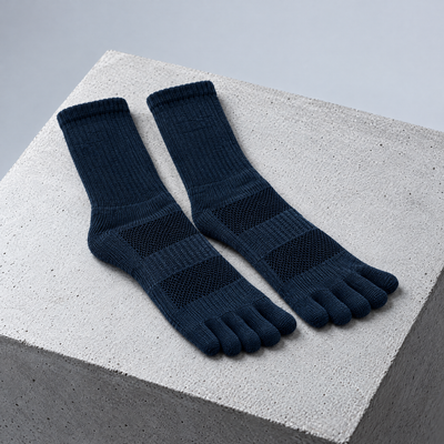 Toe running socks navy
