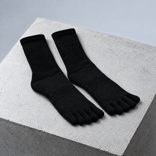 Toe running socks black