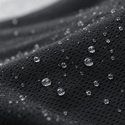 Close-up detail of the quick-dry running t-shirt