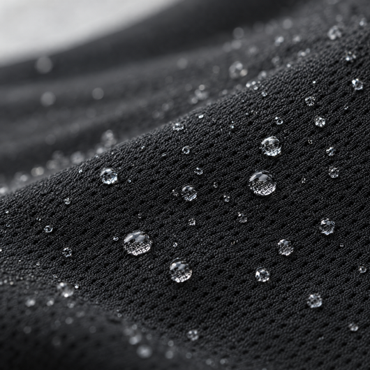 Close-up detail of the quick-dry running t-shirt