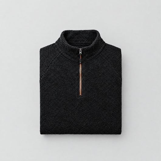 The half-zip running top laid out flat
