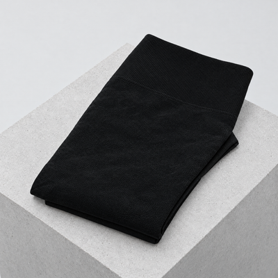 The scrunch leggings laid out flat