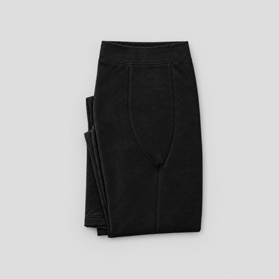 The fleece-lined running tights laid out flat