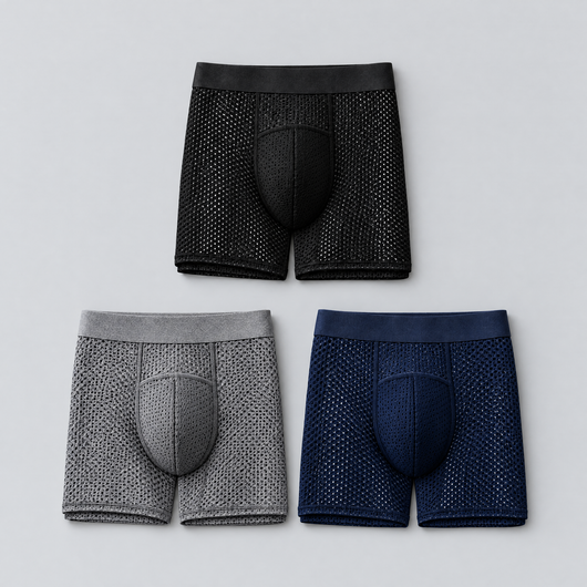 The running boxer briefs laid out flat