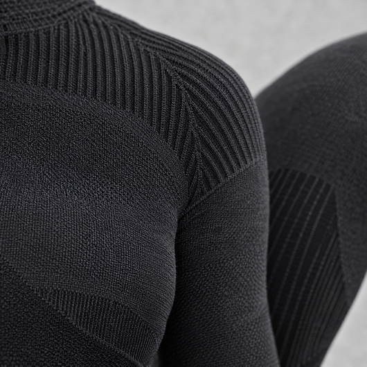 Close-up detail of the women's thermal base layer set
