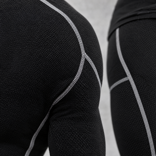 Close-up detail of the men's thermal base layer set
