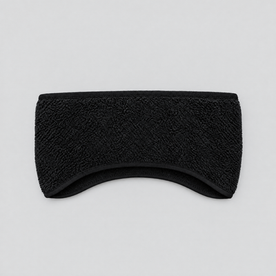 The ear warmer headband laid out flat