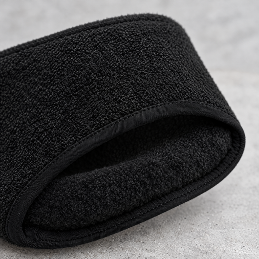 Close-up detail of the ear warmer headband