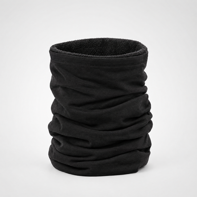 Black fleece neck gaiter for running