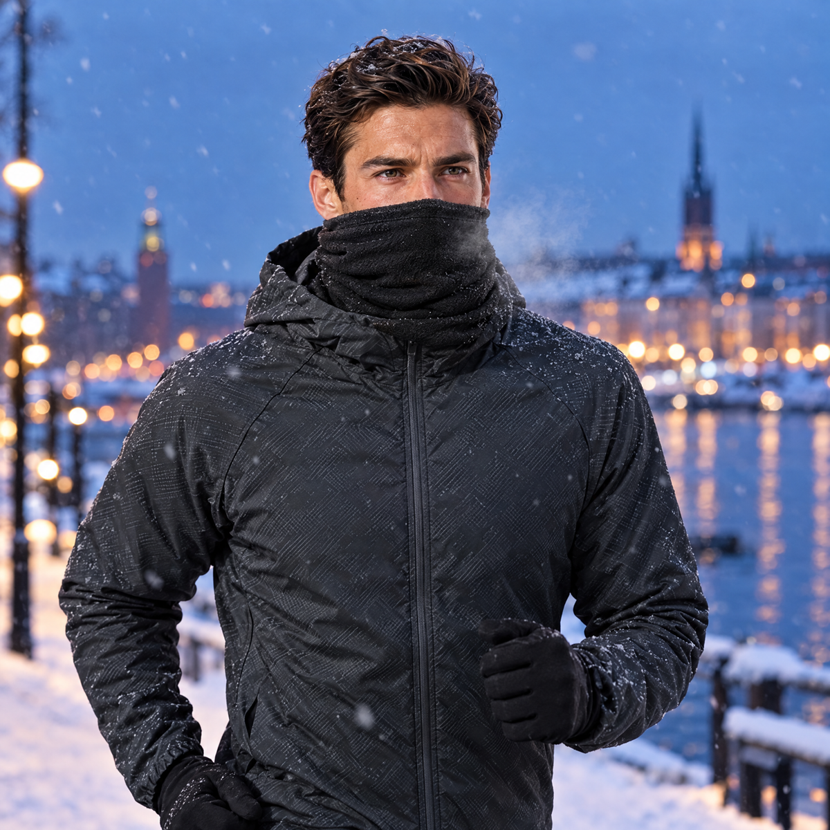 Fleece Neck Gaiter for Running | Adjustable Drawcord