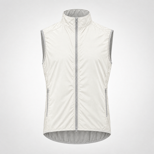 Windproof running vest – White
