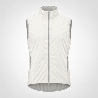 Windproof running vest – White