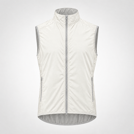 Windproof running vest – White