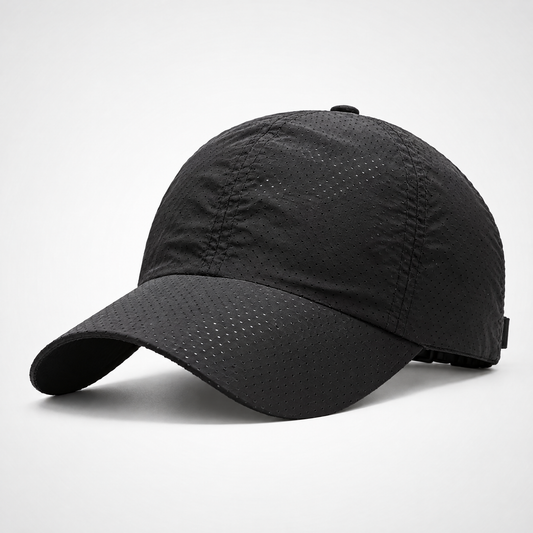 Soft-crown running cap – Black