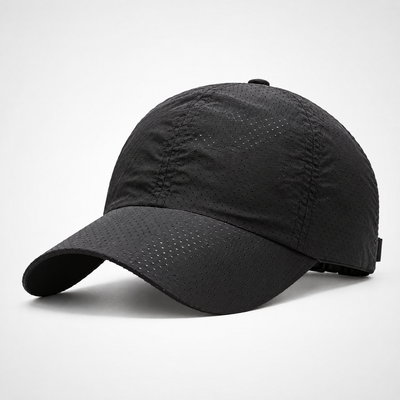 Soft-crown running cap – Black